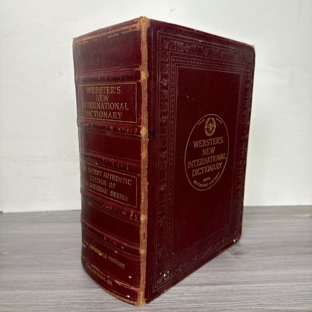 Websters‎ New International 1922 Dictionary w/ Reference History Merriam Series